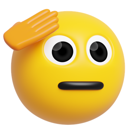 Saluting Face Emoji  3D Icon