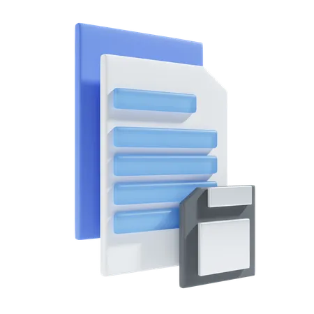 Salvar Arquivo  3D Icon