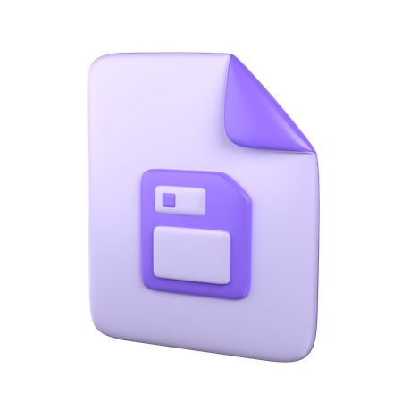 Salvar Arquivo  3D Icon