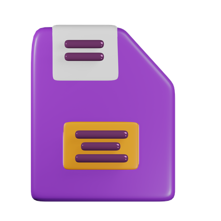 Salvar Arquivo  3D Icon