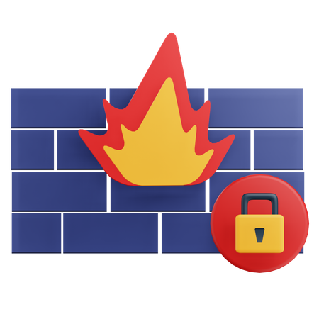 Salvar firewall  3D Icon