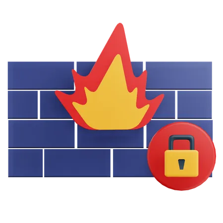 Salvar firewall  3D Icon