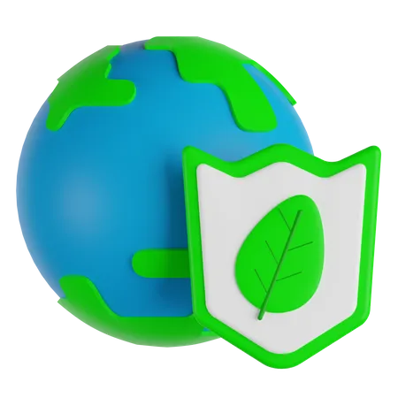 Salvar la Tierra  3D Illustration
