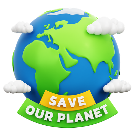 Salva Nuestro Planeta  3D Icon