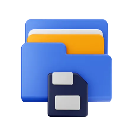 Salvar pasta  3D Icon