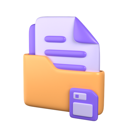 Salvar pasta  3D Icon