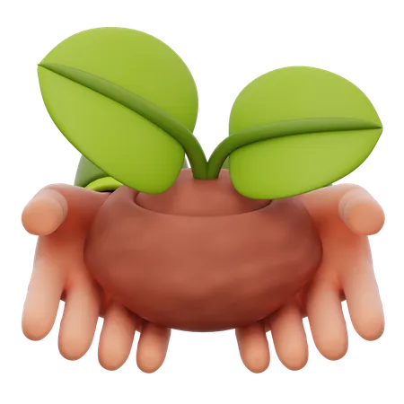 Salvar planta  3D Icon