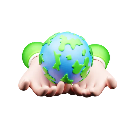 Salve a terra  3D Icon