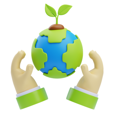 Salve a terra  3D Icon
