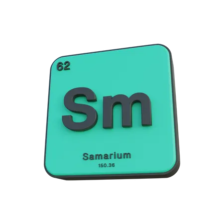 Samarium  3D Illustration