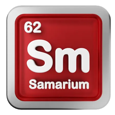 Samarium Periodic Table  3D Icon