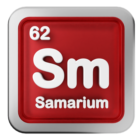 Tableau périodique du samarium  3D Icon