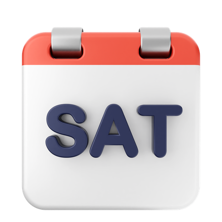 Calendrier du samedi  3D Icon