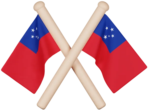 Samoa Flag  3D Icon