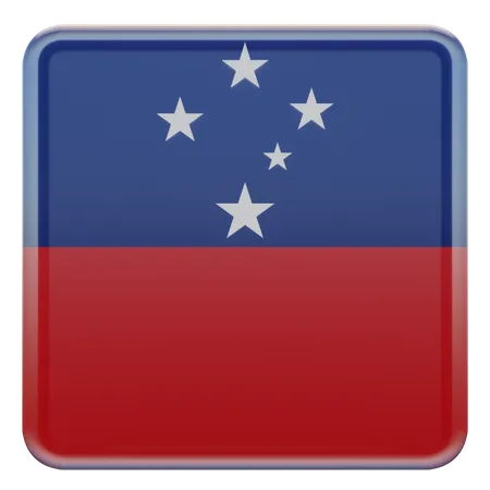 Samoa Square Flag 3D Icon