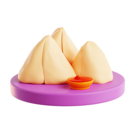 Samosa  3D Icon