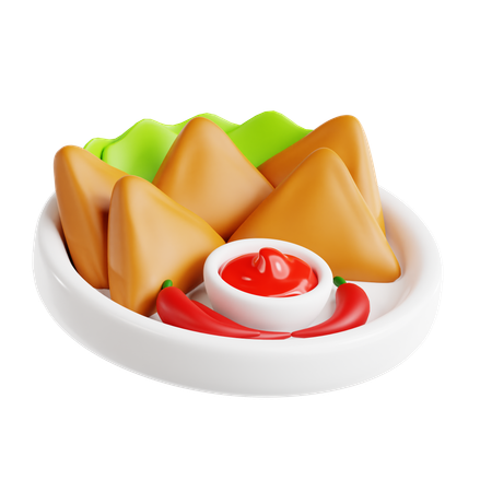 Samosa  3D Icon