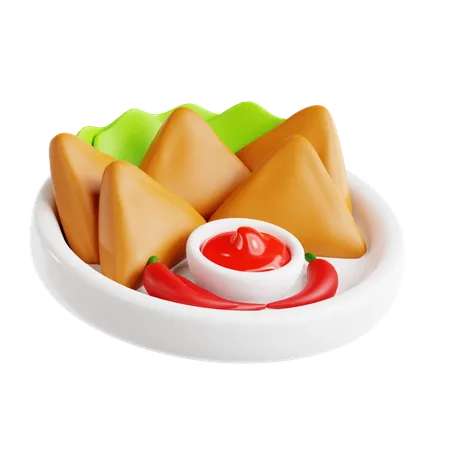 Samosa  3D Icon