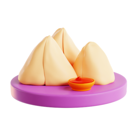 Samosa  3D Icon