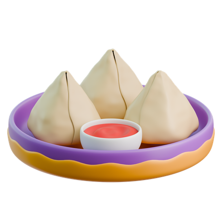 Samosa  3D Icon