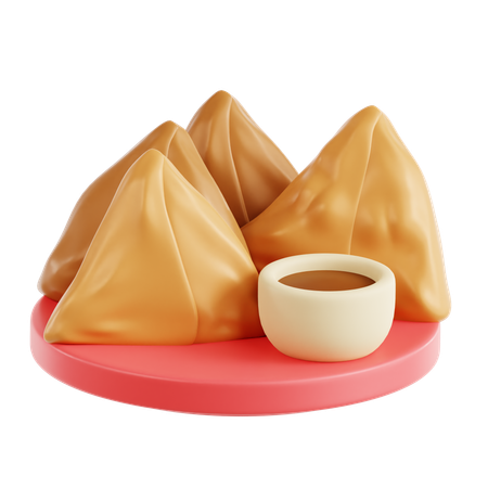 Samosa  3D Icon