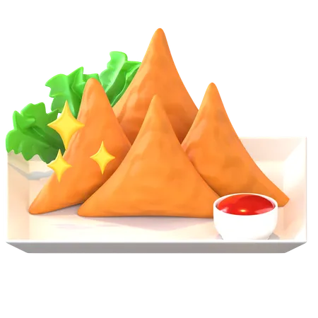 Samosa  3D Icon