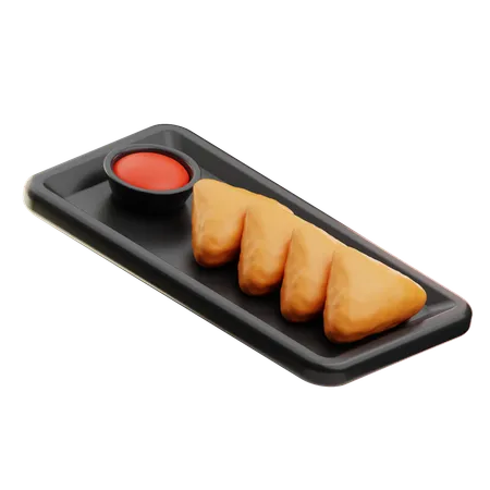 Samosa  3D Icon