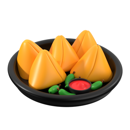 Samosa  3D Icon