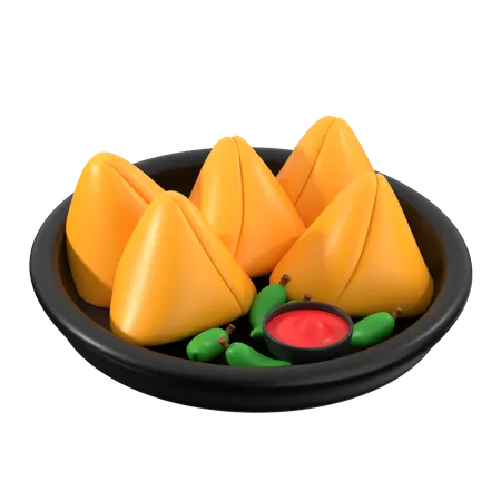 Samosa  3D Icon