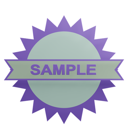 Sample Badge  3D Icon