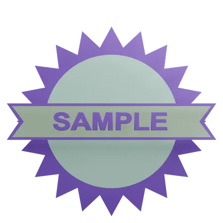 Sample Badge  3D Icon