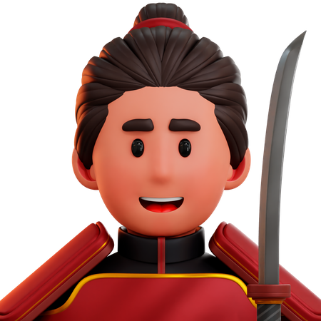 Samurai 3D Icon