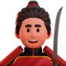 3d samurai emoji