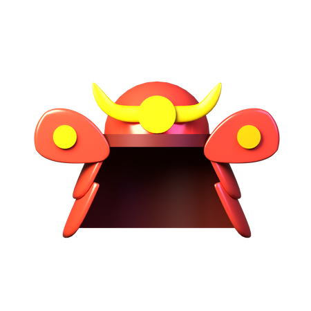 Samurai Helmet  3D Illustration