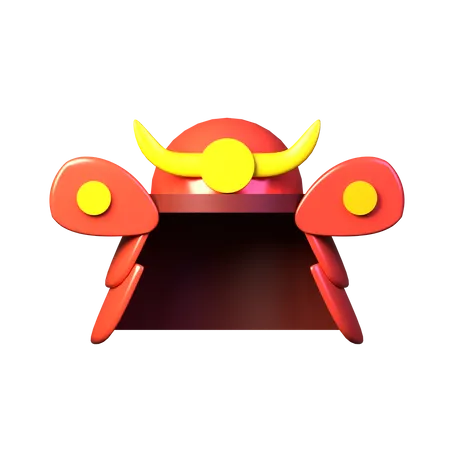 Samurai Helmet  3D Illustration