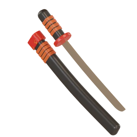 Samurai Sword 3D Illustration