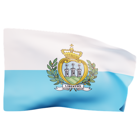 San Marino Flag  3D Icon