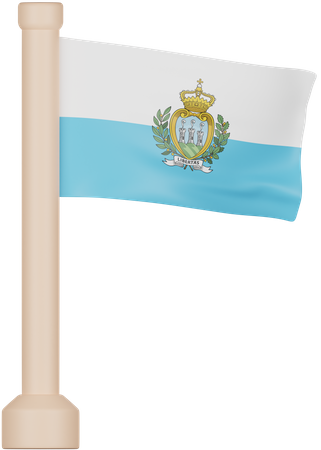 San Marino Flag  3D Icon