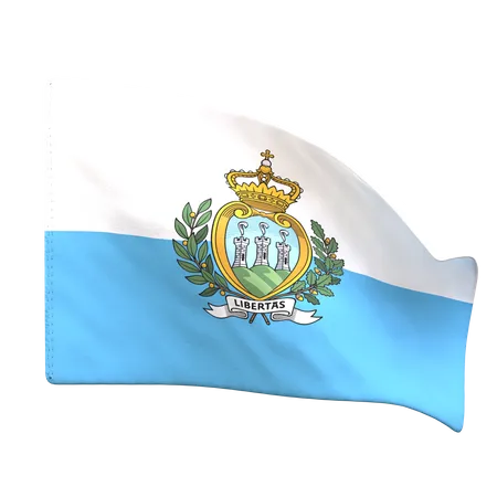 San Marino Flag  3D Icon