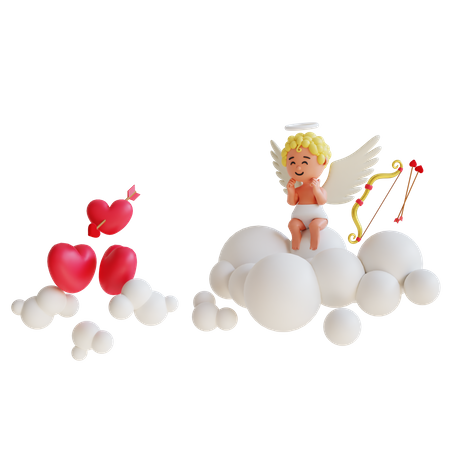 Cupido de San Valentín  3D Illustration