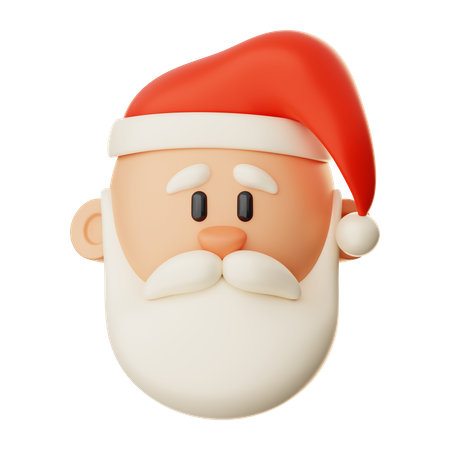 Sanata Claus Face  3D Icon