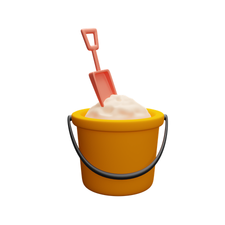 Sand And Buckets  3D Icon