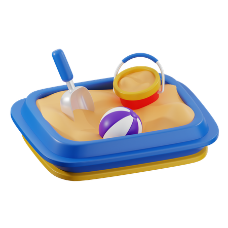 Sand Box  3D Icon