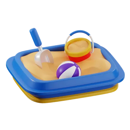 Sand Box  3D Icon