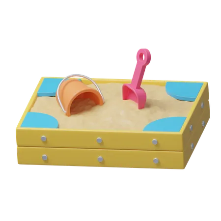 Sand Box  3D Icon