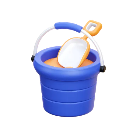 Sand bucket  3D Icon