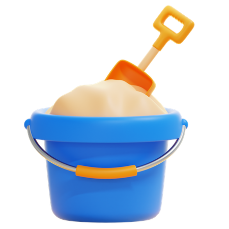 砂バケツ  3D Icon