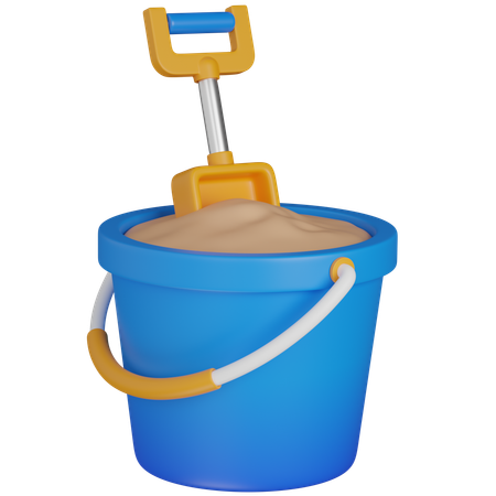 Sand Bucket  3D Icon