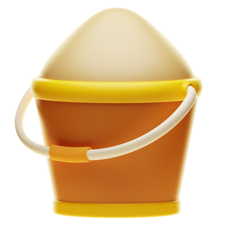 Sand Bucket  3D Icon