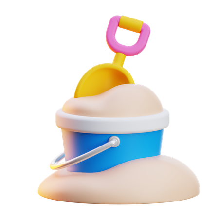 Sand Bucket  3D Icon